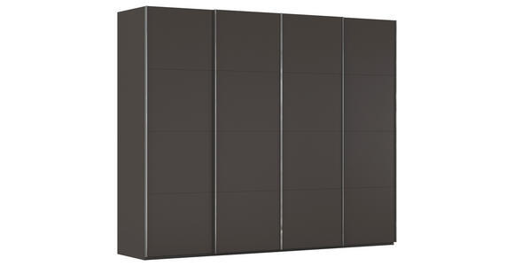 SCHWEBETÜRENSCHRANK 271/223/68 cm 4-türig Graphitfarben - Chromfarben/Graphitfarben, Design, Holzwerkstoff/Metall (271/223/68cm) - Novel