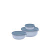 VORRATSDOSENSET 3-teilig  - Pastellblau/Hellblau, KONVENTIONELL, Kunststoff (19,6/19,4/8,3cm) - Mepal