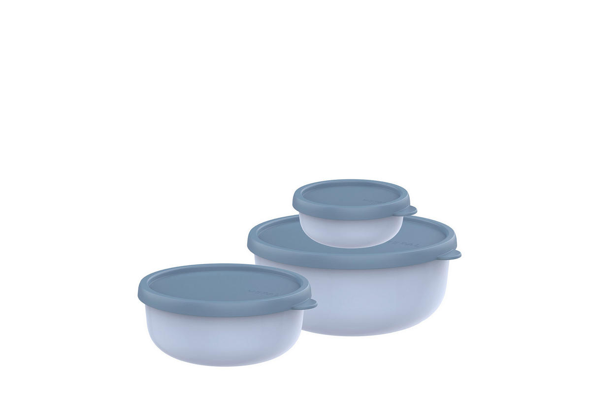 VORRATSDOSENSET 3-teilig  - Pastellblau/Hellblau, KONVENTIONELL, Kunststoff (19,6/19,4/8,3cm) - Mepal