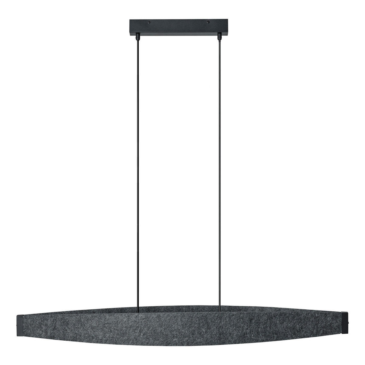 LED-HÄNGELEUCHTE 100/17/150 cm  - Dunkelgrau, Design, Kunststoff/Textil (100/17/150cm) - Osram