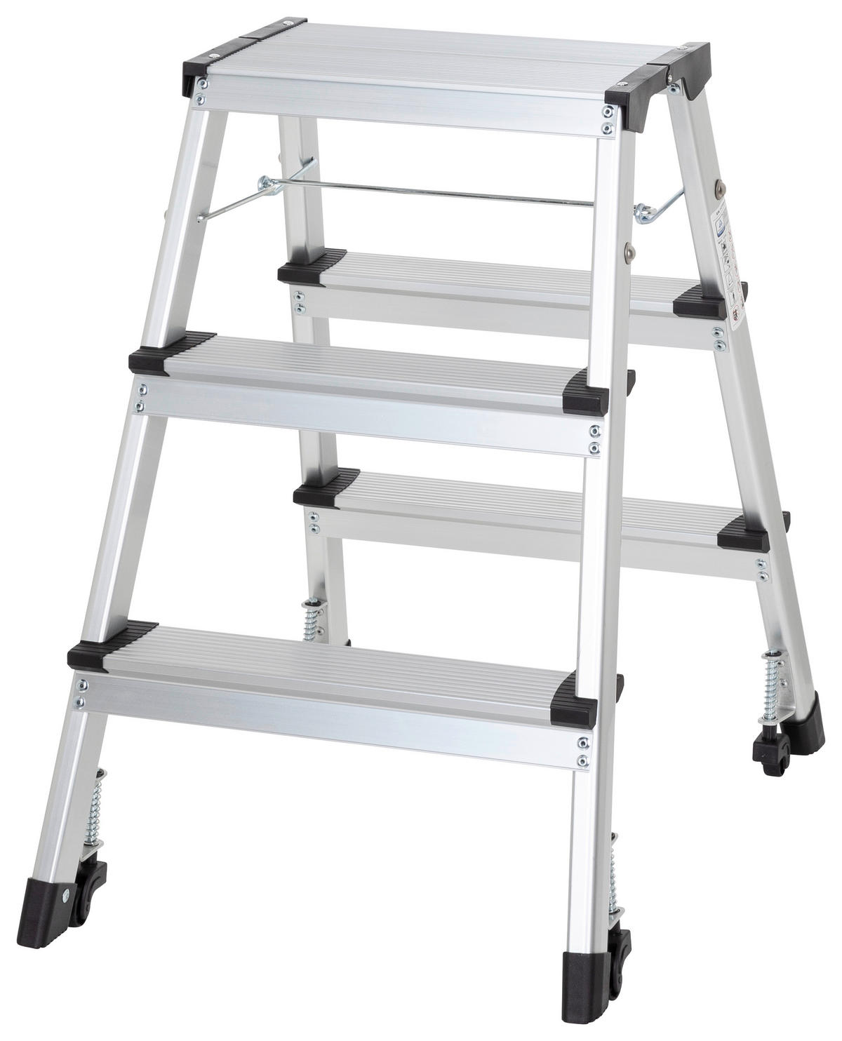 KLAPPTRITTLEITER - Alufarben, Basics, Metall (43/67/21cm) - MID.YOU