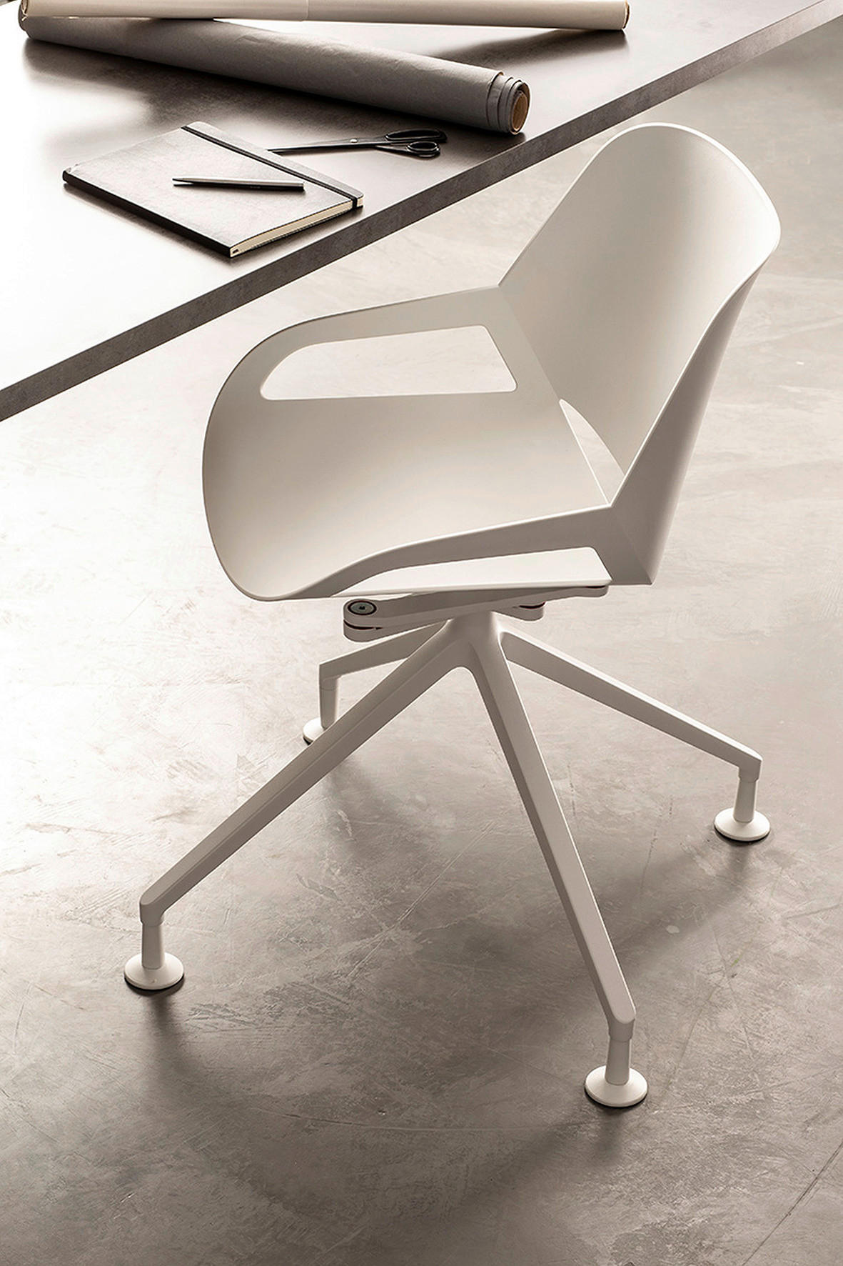 BESUCHERSTUHL Weiß  - Weiß, Basics, Kunststoff/Metall (50/72/52cm) - Aeris