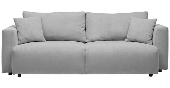 SCHLAFSOFA Cord Silberfarben  - Silberfarben/Schwarz, Design, Kunststoff/Textil (250/92/105cm) - Carryhome