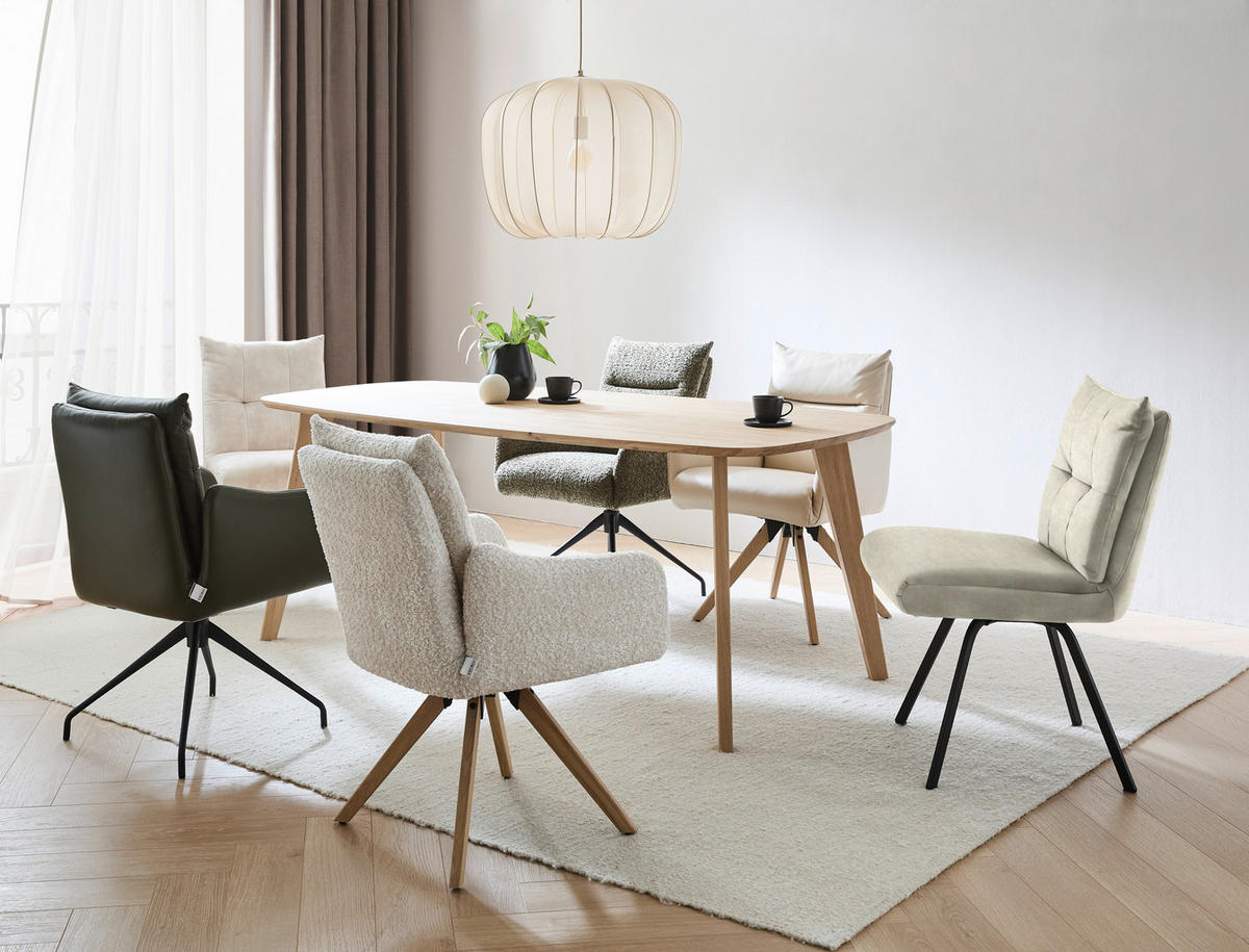 STUHL  in Velours Textil  - Schwarz/Naturfarben, Design, Textil/Metall (50/82/68cm) - Welnova