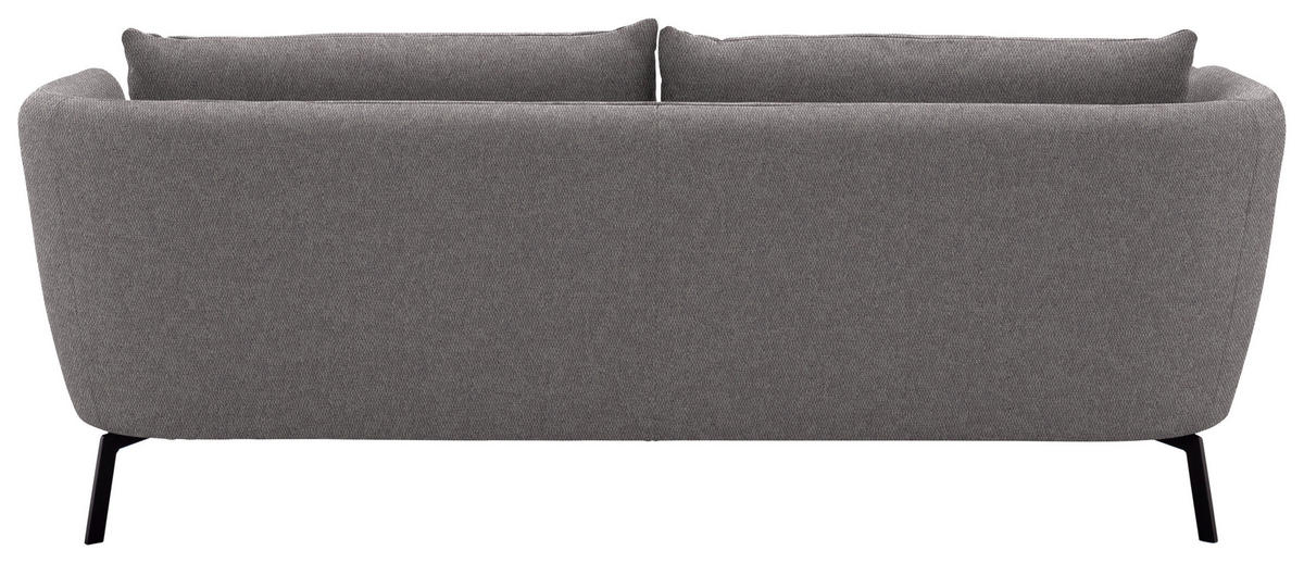 3-SITZER-SOFA Flachgewebe Grau, Lila  - Lila/Schwarz, Design, Textil/Metall (210/71/91cm) - Schöner Wohnen