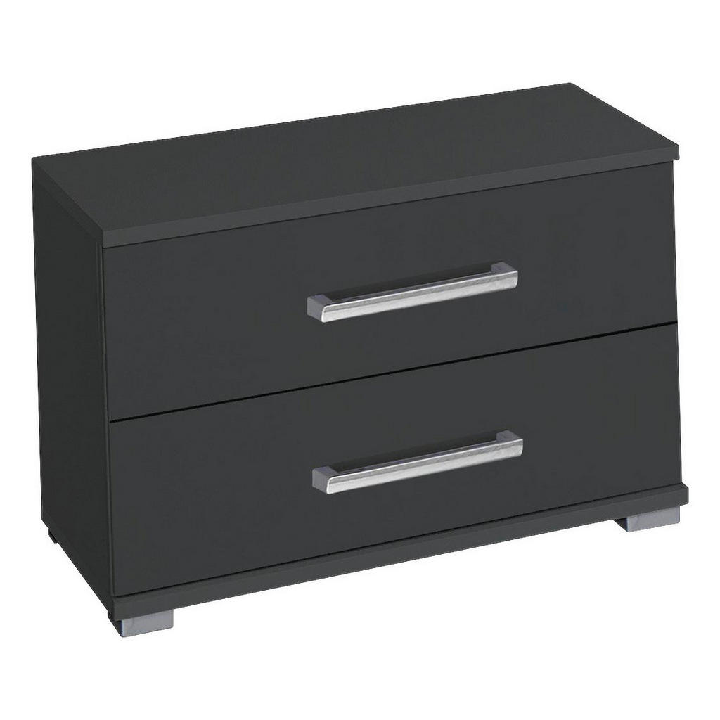 Nachtkästchen Grau H: 38 Cm Moita