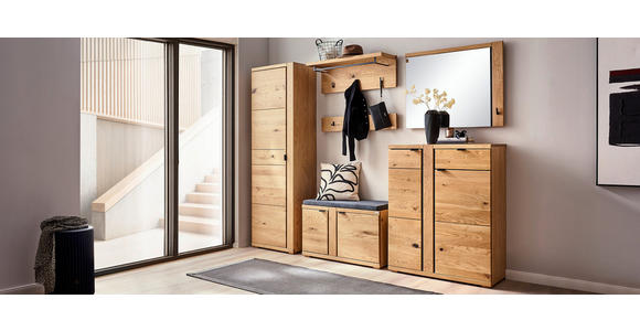 GARDEROBENSCHRANK  in 62/196/38 cm  - Wildeiche/Anthrazit, Natur, Holz/Holzwerkstoff (62/196/38cm) - Linea Natura