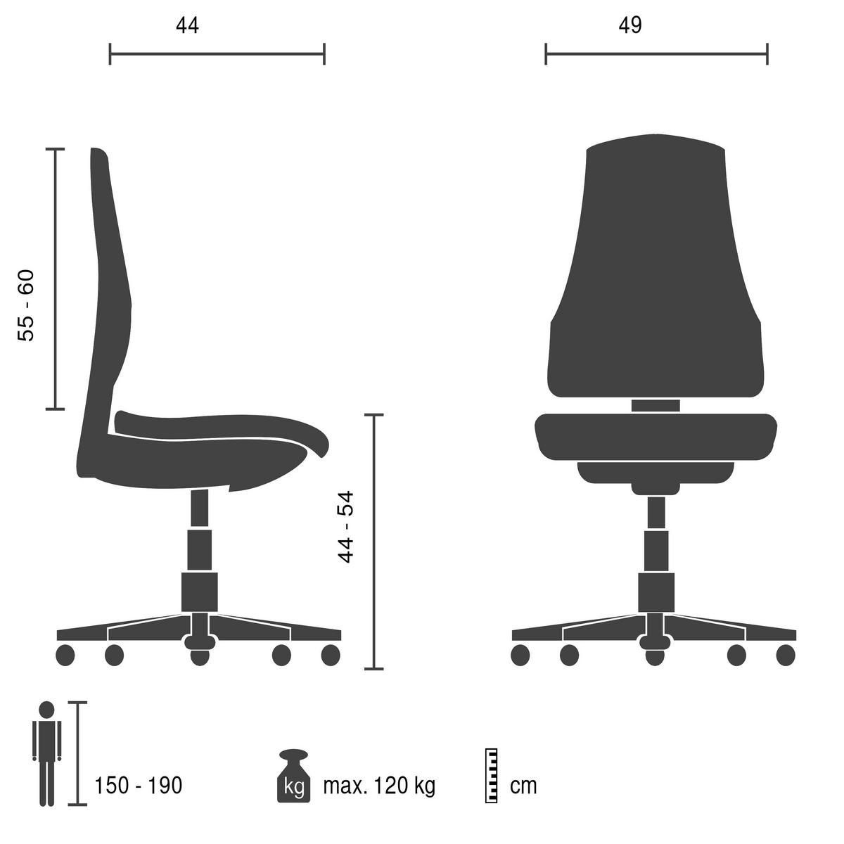 DREHSTUHL Flachgewebe Braun, Weiß  - Braun/Weiß, MODERN, Kunststoff/Textil (55/112/59cm) - MID.YOU