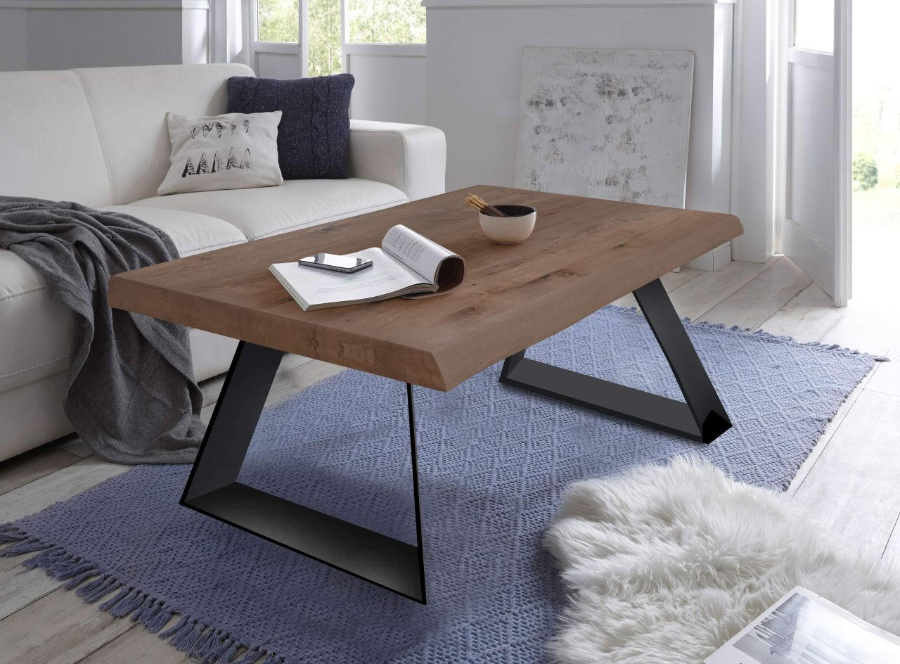 KLUB STOČIĆ 115/44/65 cm  crna, boja oraha  - boja oraha/crna, Moderno, drvo/metal (115/44/65cm) - Hom`in