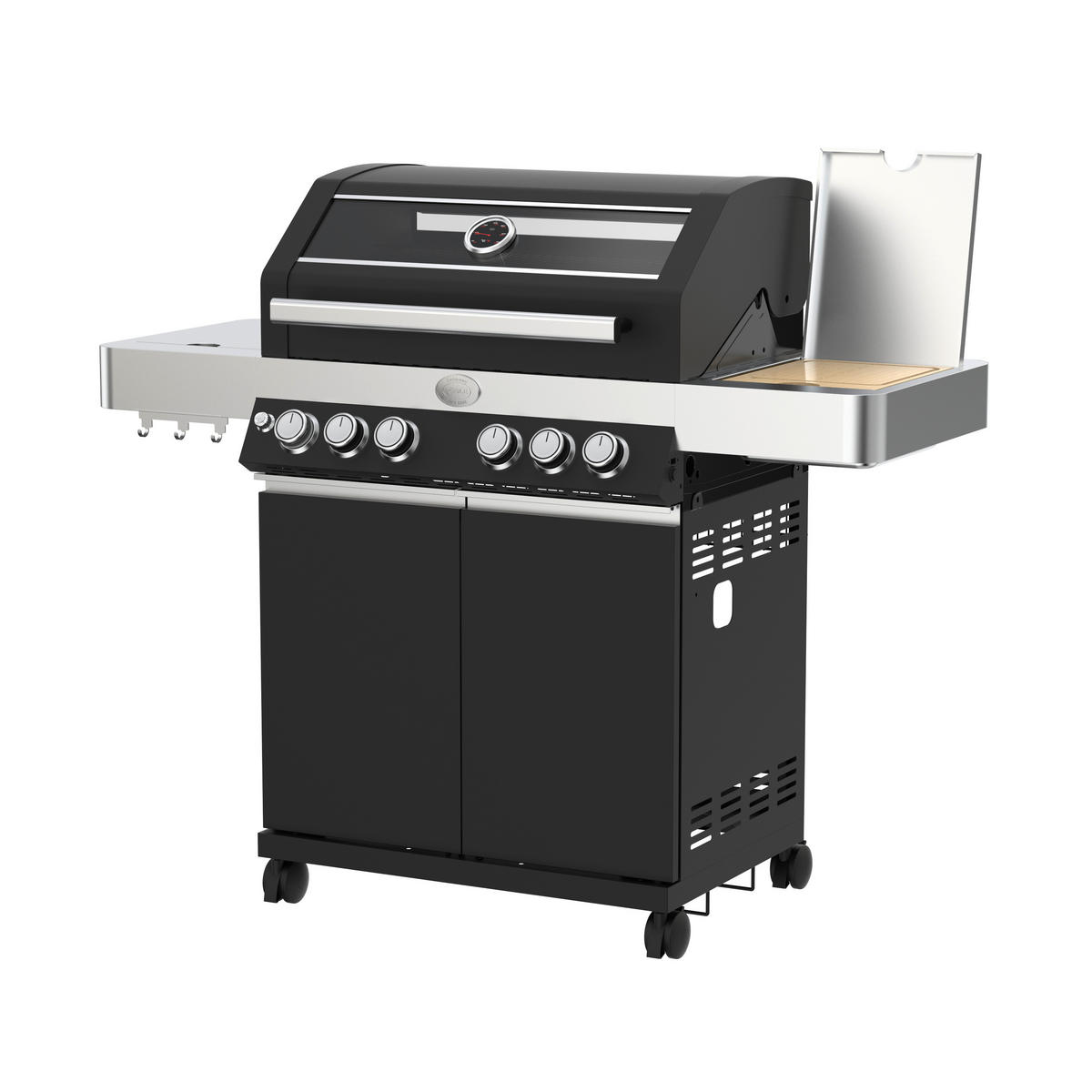 GASGRILL  Schwarz  - Schwarz, Basics, Metall (138/57/118cm) - Rösle