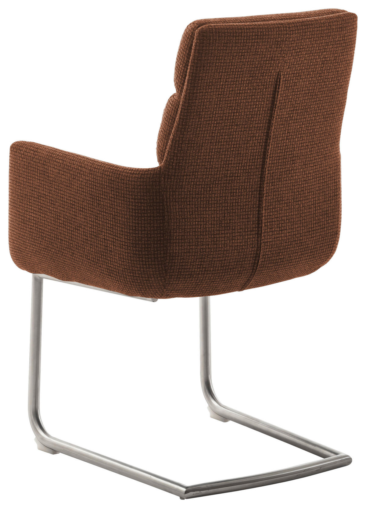 ARMLEHNSTUHL  in Edelstahl Webstoff  - Edelstahlfarben/Rostfarben, Design, Textil/Metall (61/90/64cm) - Dieter Knoll