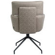 ARMLEHNSTUHL  Stoffauswahl, Sitzfläche 360° drehbar, automatische Rückholfunktion Webstoff  Grau, Schwarz  - Schwarz/Grau, Design, Textil/Metall (62/92/66cm) - Dieter Knoll