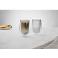 KAFFEEGLAS - Grau, KONVENTIONELL, Glas (7,5/12,5cm) - Novel