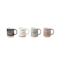 CANĂ PENTRU CAFEA 470 ml  - albastru/alb, Trend, ceramică (9,4/10,5cm) - Novel