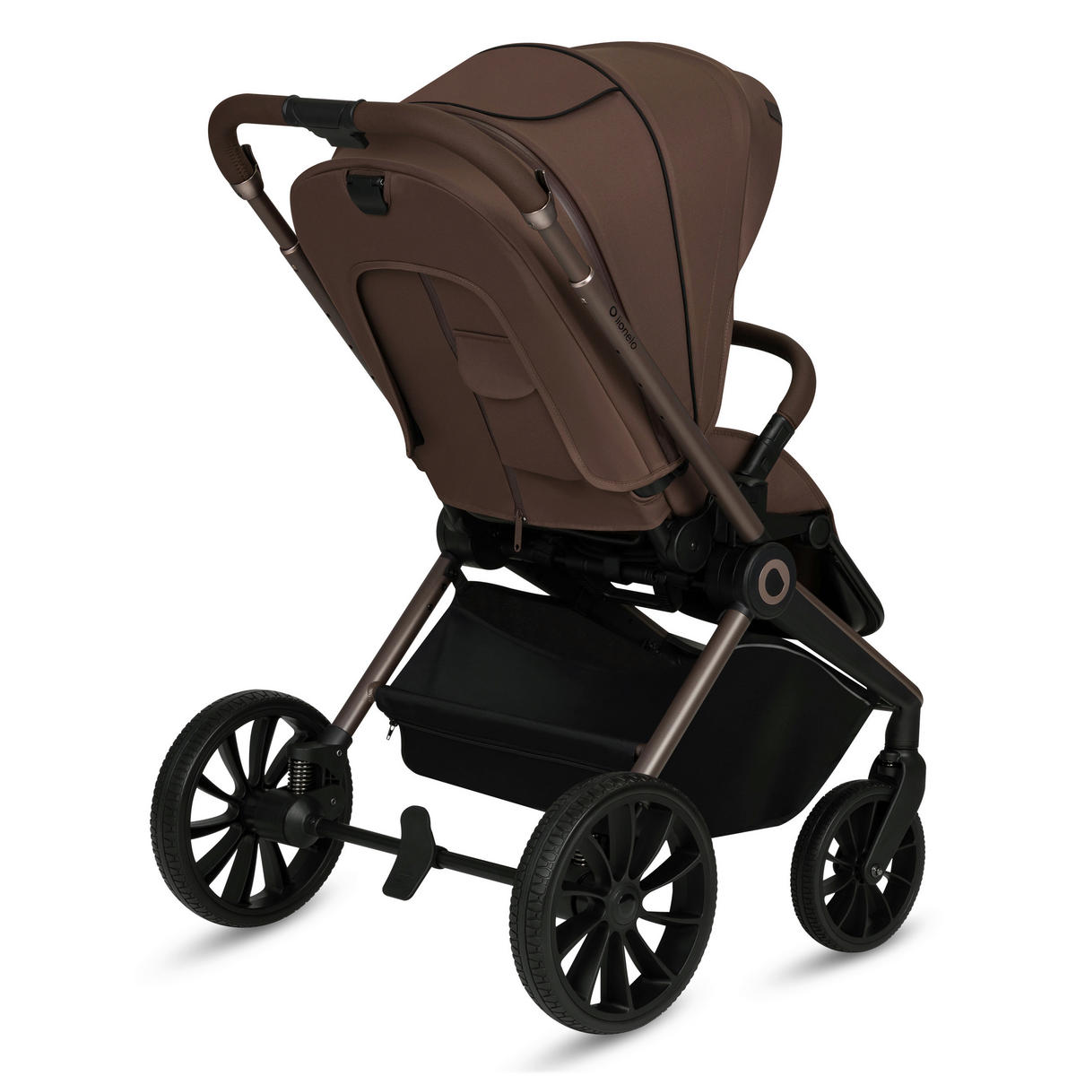 KINDERWAGENSET Mika Plus 3 in 1  - Schwarz/Mokka, Basics, Textil (93/62/110cm) - Lionelo