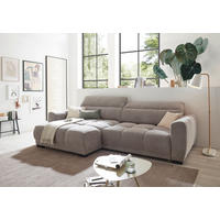 ECKSOFA HUNTER Taupe Mikrofaser  - Taupe/Schwarz, Basics, Kunststoff/Textil (170/297cm) - Livetastic
