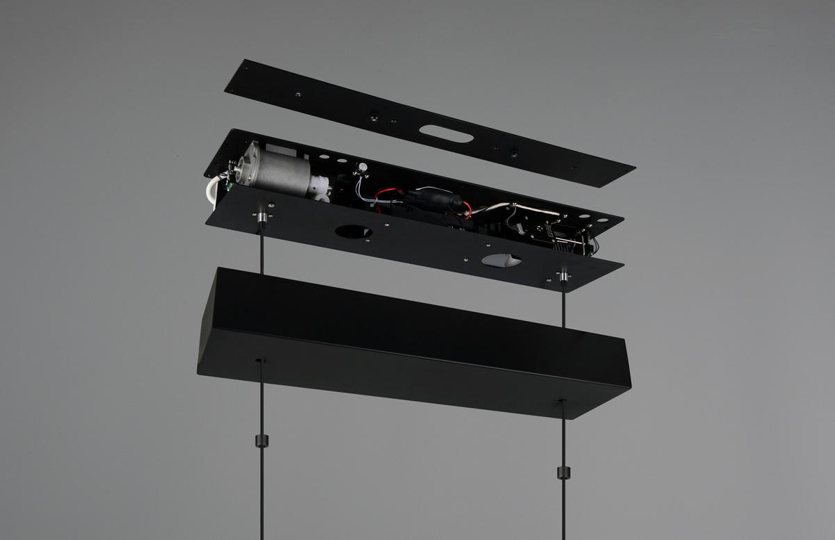 LED-HÄNGELEUCHTE Croom 120/10/60-180 cm   - Schwarz/Weiß, Design, Kunststoff/Metall (120/10/60-180cm) - Trio Leuchten