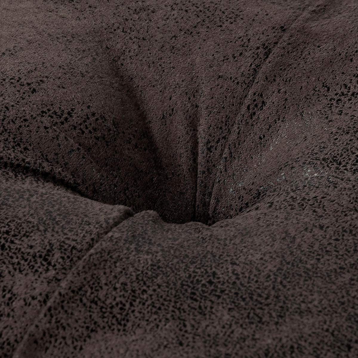 HOCKER Pako Lederlook Schwarz  - Schwarz/Braun, Design, Holz/Textil (80/45/80cm) - Livetastic