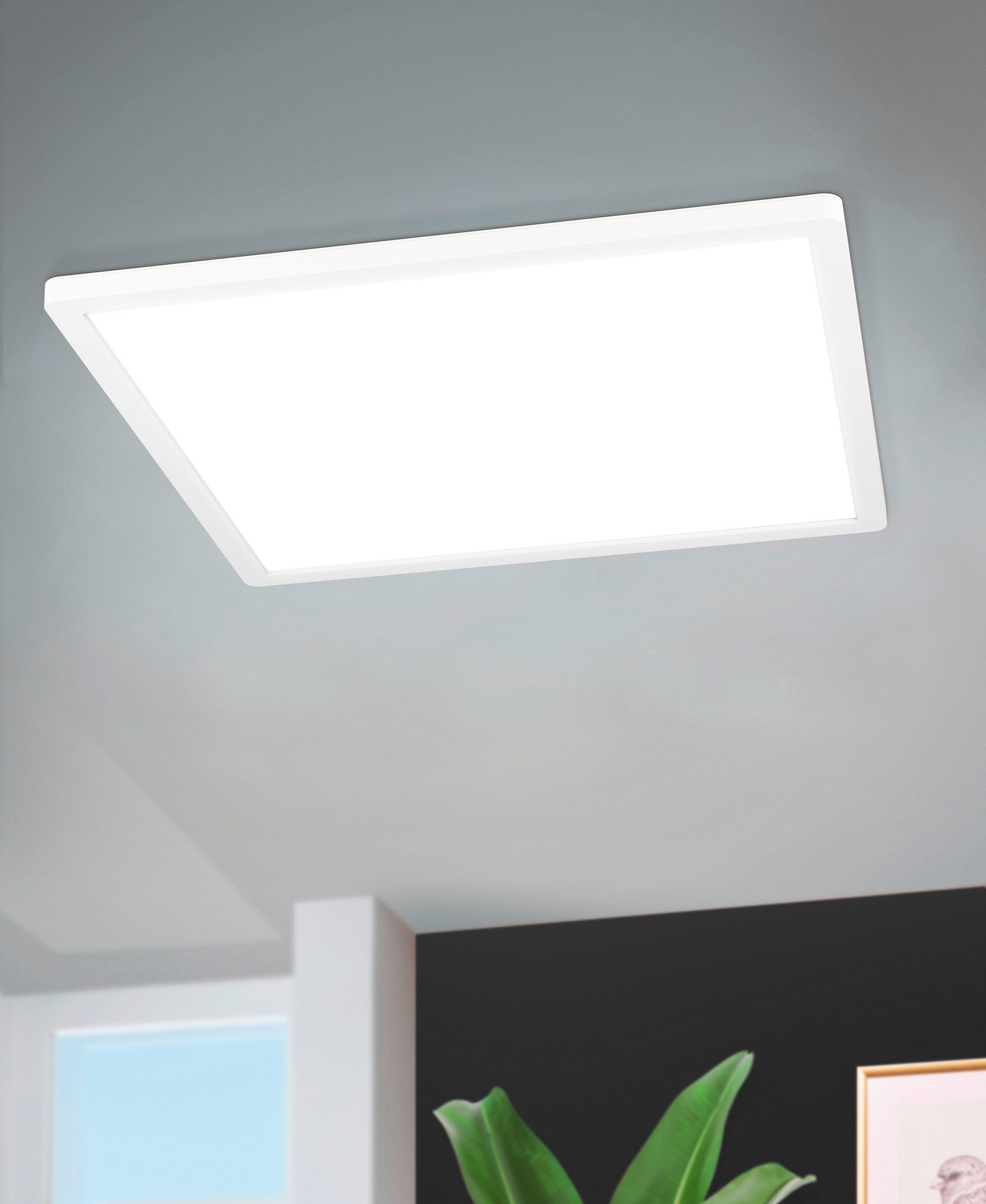LED-DECKENLEUCHTE 42/42/2,5 cm    - Weiß, Design, Kunststoff (42/42/2,5cm)