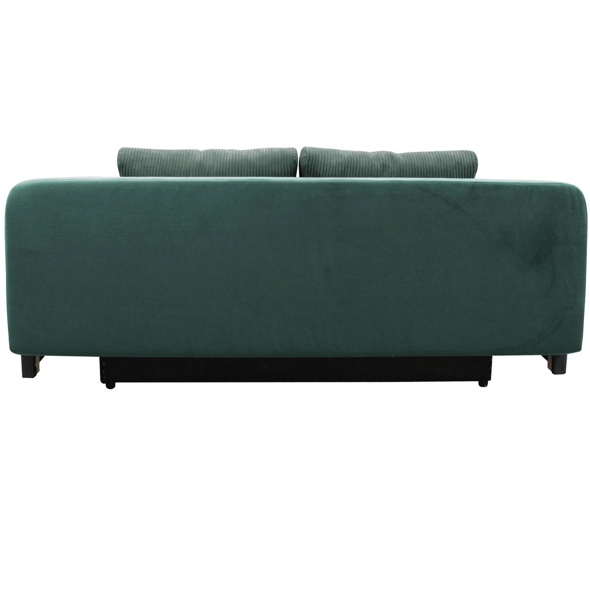SCHLAFSOFA  mit Liegefunktion Velours Grün  - Schwarz/Grün, Design, Kunststoff/Textil (197/90/83cm) - MID.YOU