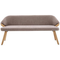 SITZBANK 191/83/59 cm  in Braun  - Eiche Bianco/Braun, KONVENTIONELL, Holz/Textil (191/83/59cm) - Linea Natura