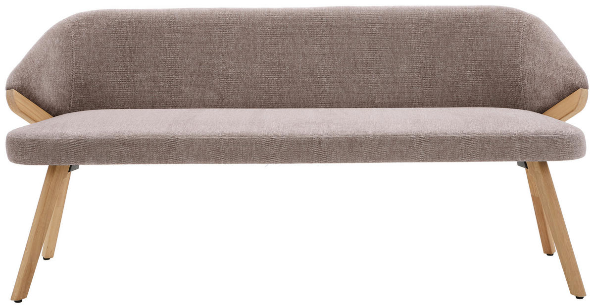 SITZBANK 191/83/59 cm  in Braun  - Eiche Bianco/Braun, KONVENTIONELL, Holz/Textil (191/83/59cm) - Linea Natura