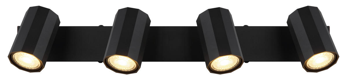 BODOVÉ SVÍTIDLO, 25 W/GU10, 53/6/14,5 cm - černá, Design, kov (53/6/14,5cm) - Globo