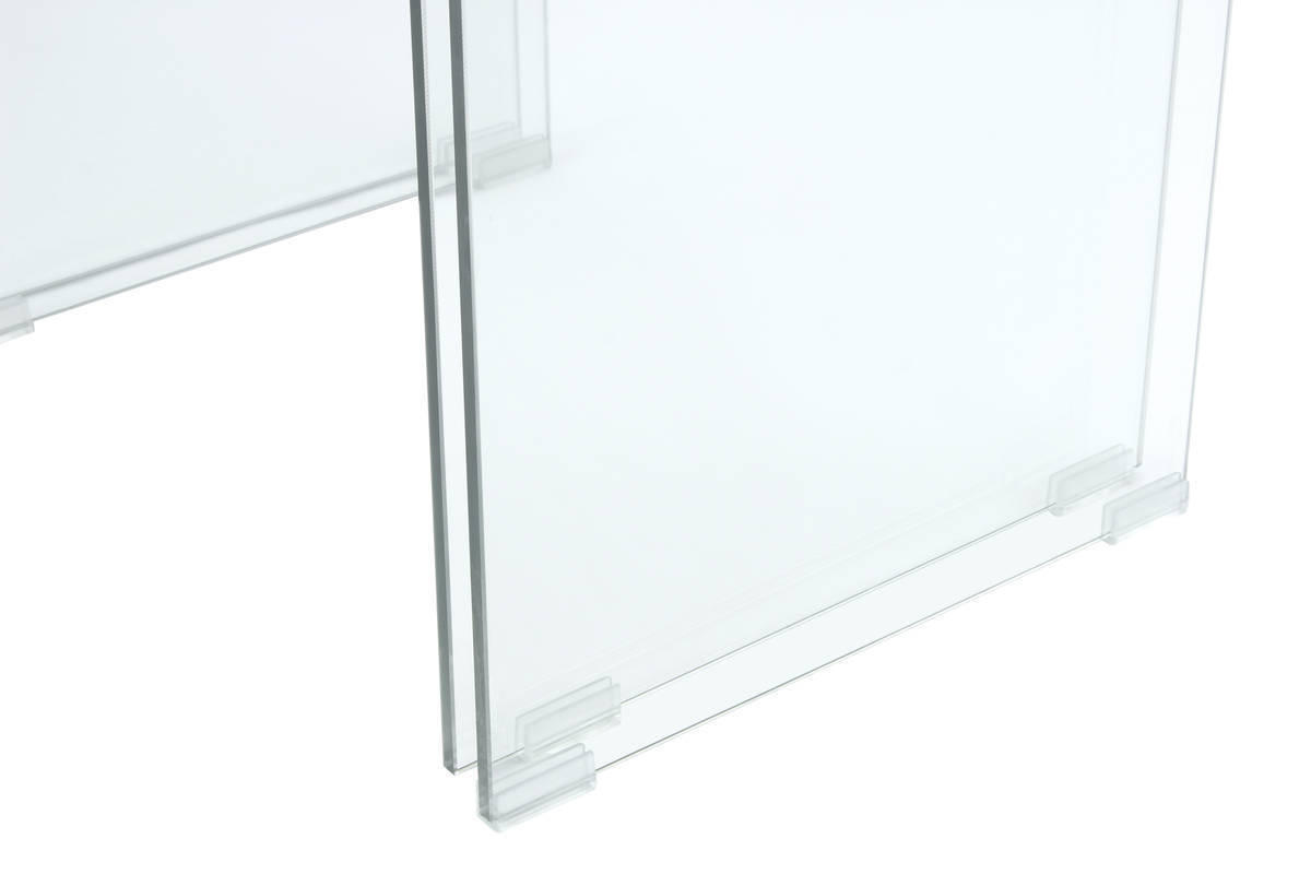 BEISTELLTISCHSET in Glas, Holzwerkstoff  - Klar/Schwarz, Basics, Glas/Holzwerkstoff - Kayoom