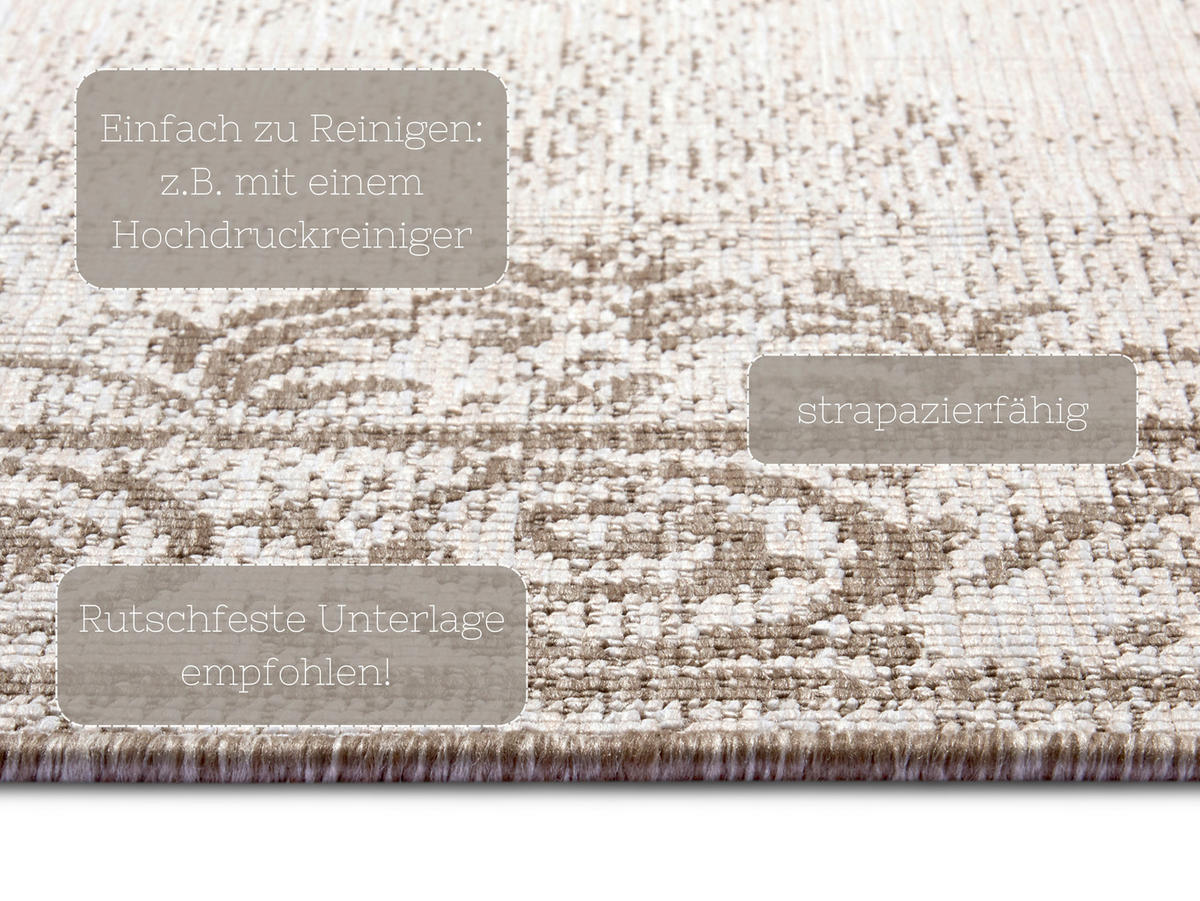 OUTDOORTEPPICH 240/340 cm Twin Supreme Cappuccino, Creme  - Creme/Cappuccino, Design, Kunststoff (240/340cm) - Hanse Home