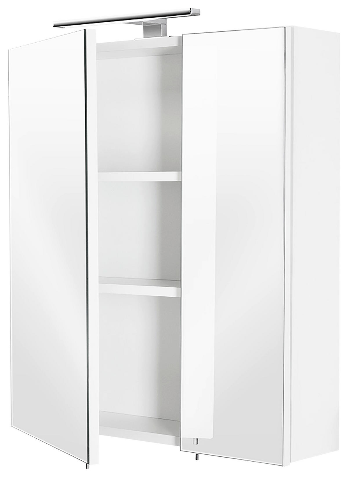 SPIEGELSCHRANK 60/68/16 cm  - Weiß, Basics, Glas/Holzwerkstoff (60/68/16cm) - MID.YOU