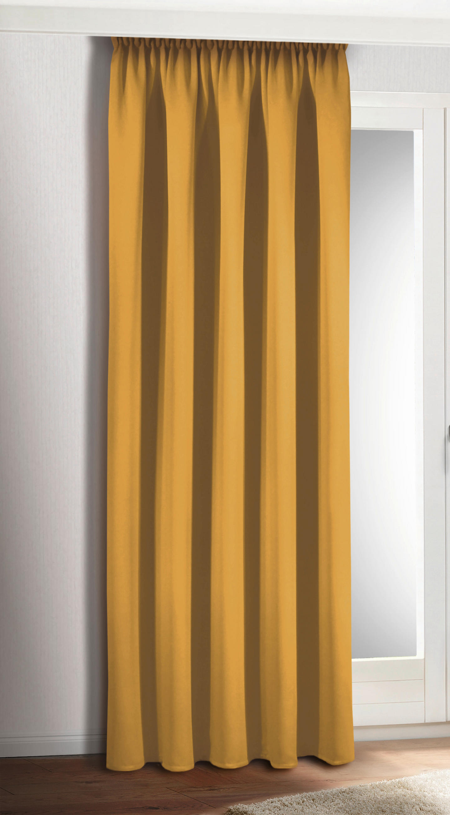FERTIGVORHANG  black-out (lichtundurchlässig)  140/245 cm   - Goldfarben, Basics, Textil (140/245cm)