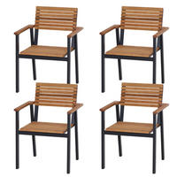 GARTENSESSEL-SET in Holz, Metall Naturfarben  - Naturfarben, Basics, Holz/Metall (60/83/58,5cm) - Siena Garden