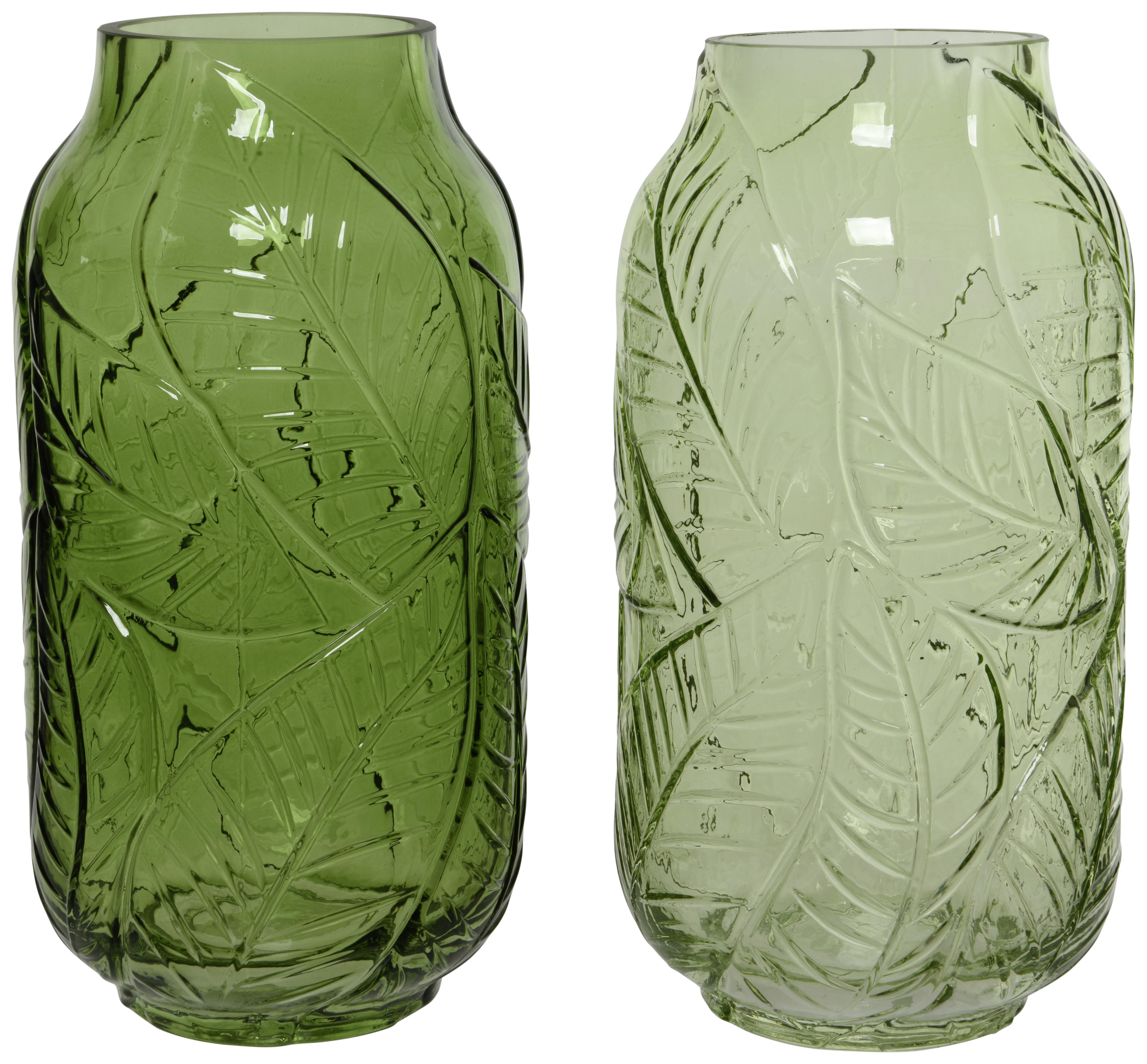 VASE 27 cm  - Hellgrün/Grün, Basics, Glas (27cm)
