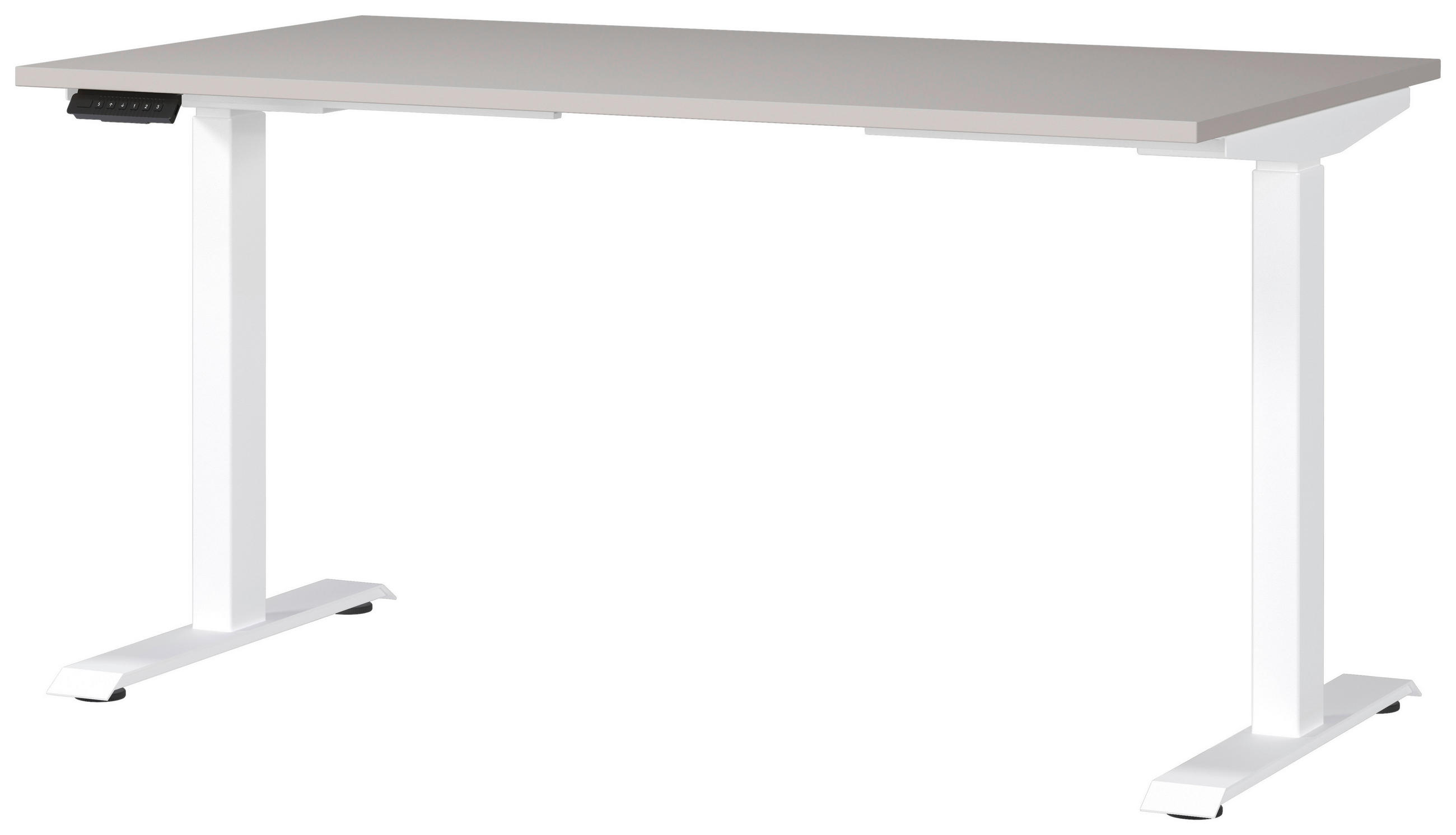 SCHREIBTISCH 140/80/72-118 cm  in Weiß, Kaschmir  - Kaschmir/Weiß, MODERN, Holzwerkstoff/Metall (140/80/72-118cm) - Novel