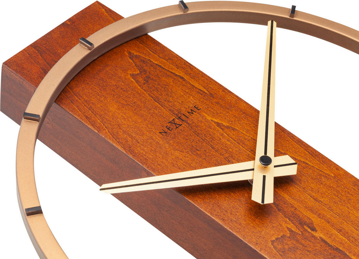 TISCHUHR 27/34/7,5 cm   - Braun, Basics, Holz (27/34/7,5cm)