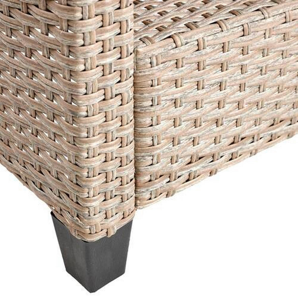 LOUNGEGARNITUR Stahl  - Beige/Grau, MODERN, Kunststoff/Textil (124/76/67cm) - Ambia Garden