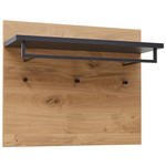 GARDEROBENPANEEL  in 80/65/27 cm  - Eichefarben/Anthrazit, Design, Holz/Metall (80/65/27cm) - Dieter Knoll