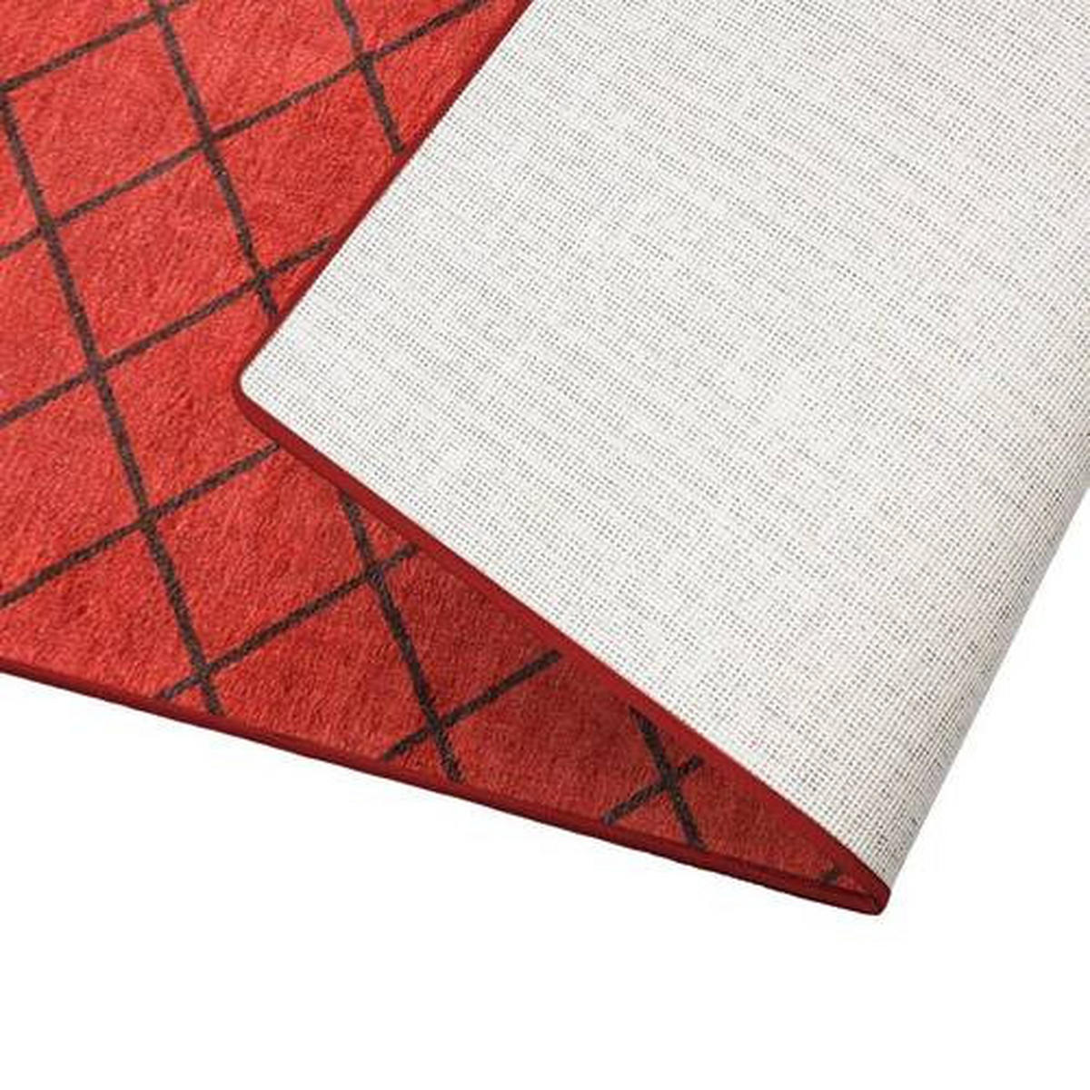 LÄUFER 80/350 cm Cosenza Rot, Schwarz  - Rot/Schwarz, Design, Kunststoff/Textil (80/350cm)