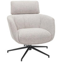 RELAXFÅTÖLJ i metall, textil svart, beige  - beige/svart, Design, metall/textil (73/86/83cm) - Dieter Knoll