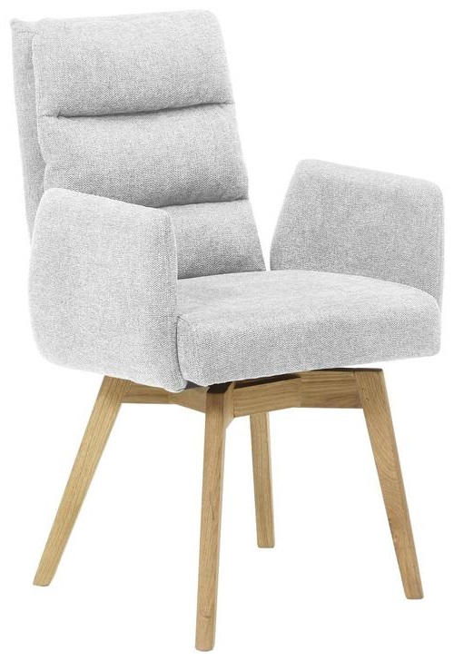 Armlehnstuhl Kampala Hellgrau Gepolstert