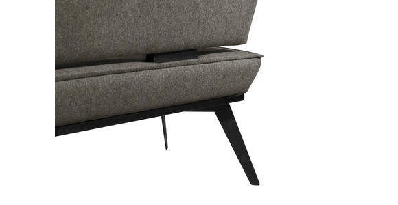SITZBANK 173/90/65 cm Webstoff Dunkelgrau, Schwarz Buche massiv - Dunkelgrau/Schwarz, Basics, Holz/Textil (173/90/65cm) - Carryhome