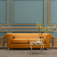 3-SITZER-SOFA Laura Mikrofaser Bernsteinfarben  - Bernsteinfarben/Braun, Design, Holz/Textil (218/75/91cm) - P & B