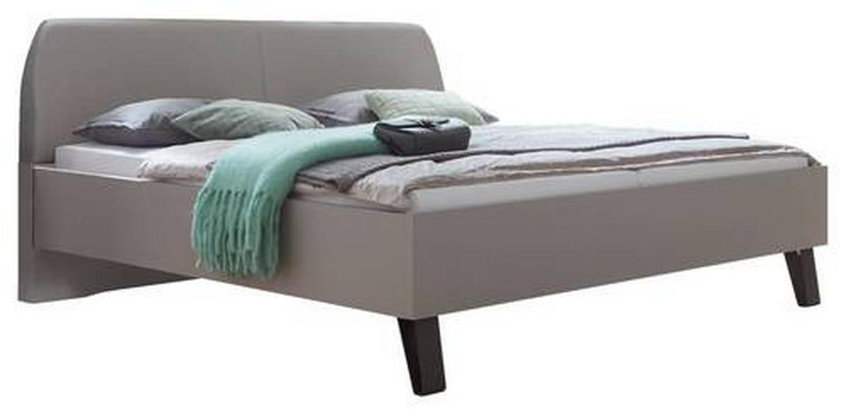 BETT 160/200 cm  in Braun, Grau   - Braun/Grau, Design, Holzwerkstoff/Textil (160/200cm) - Dieter Knoll