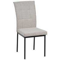 STUHL Mikrofaser Schwarz, Beige  - Beige/Schwarz, KONVENTIONELL, Textil/Metall (44/96/61cm) - MID.YOU