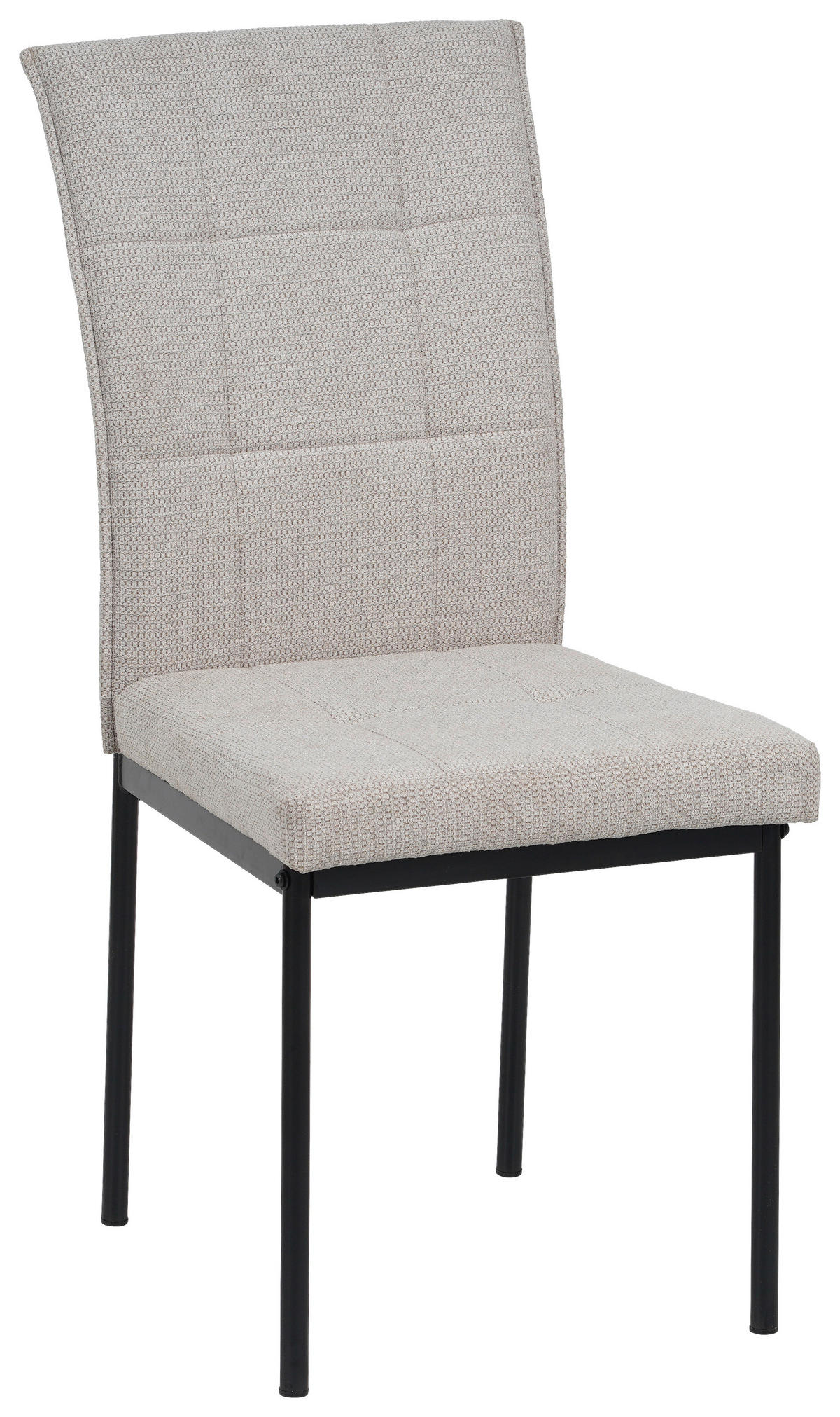 STUHL Mikrofaser Schwarz, Beige  - Beige/Schwarz, KONVENTIONELL, Textil/Metall (44/96/61cm) - MID.YOU