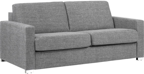 SCHLAFSOFA Flachgewebe Hellgrau - Chromfarben/Hellgrau, KONVENTIONELL, Textil/Metall (188/86/97cm) - Novel