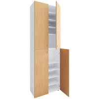 SCHUHSCHRANK Weiß, Buchefarben  - Silberfarben/Buchefarben, Design, Holzwerkstoff/Kunststoff (70/220/40cm) - MID.YOU