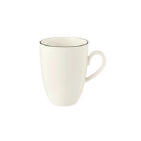 KAFFEEBECHER Zoe fine Diamond Classic Black 370 ml  - Weiss/Schwarz, Basics, Keramik (0,37cm) - Seltmann Weiden