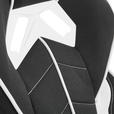 GAMINGSTUHL  in Lederlook, Mikrofaser, Vliesstoff Schwarz, Weiß  - Schwarz/Weiß, Design, Kunststoff/Textil (65/114/67cm) - Novel