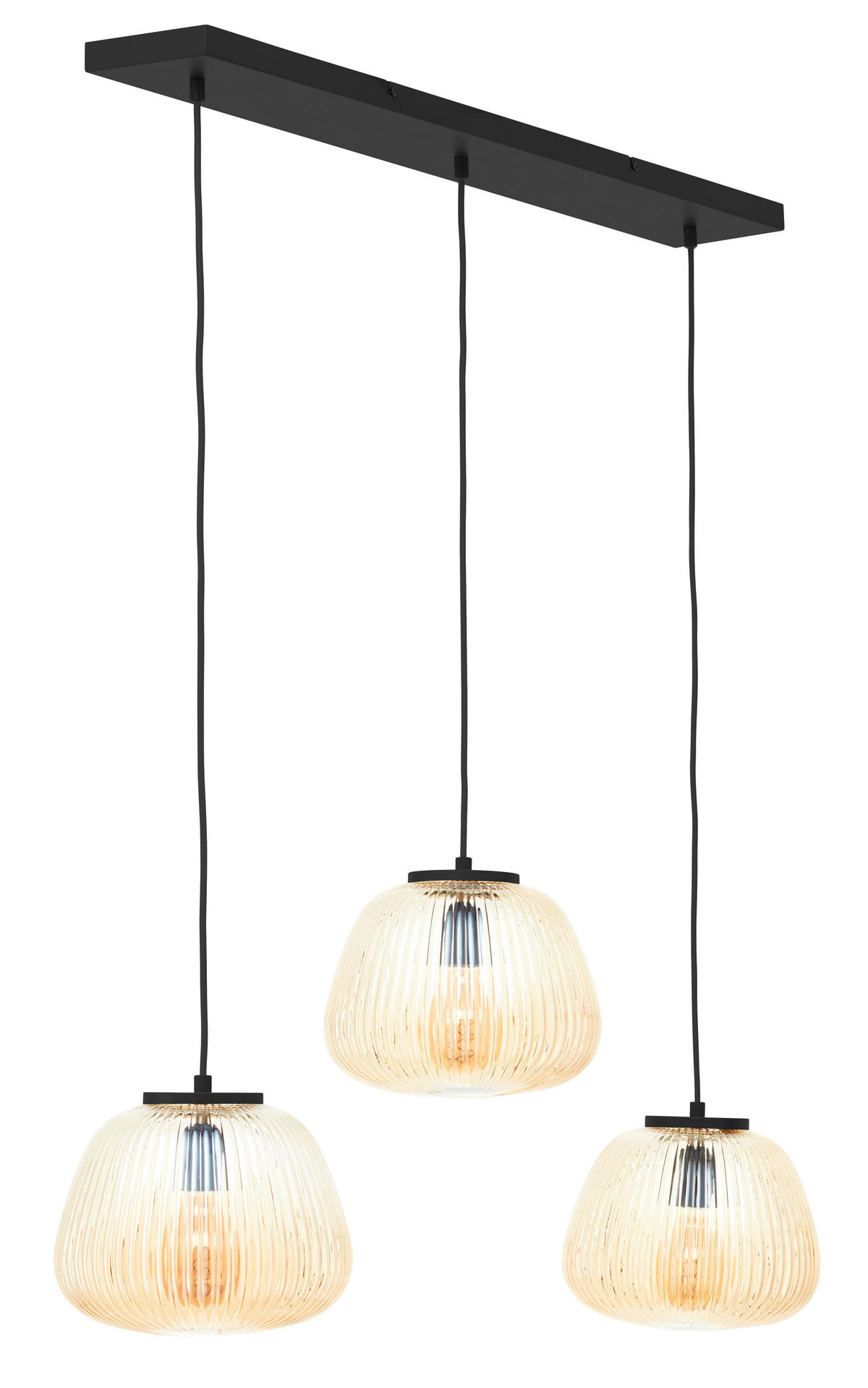ZÁVĚSNÉ SVÍTIDLO, 95/25/150 cm  - jantarové barvy, Basics, kov/sklo (95/25/150cm)